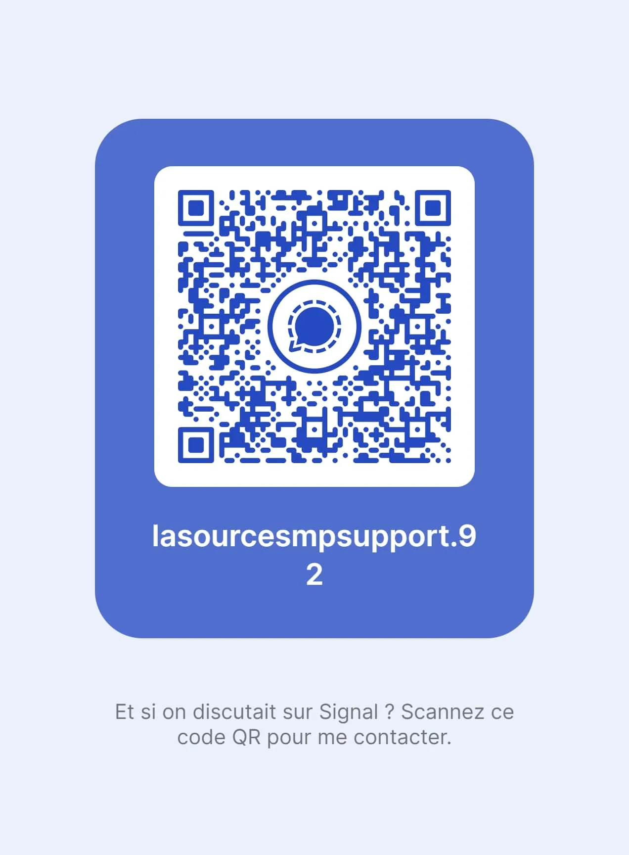 Qr Code de la discussion privé signal